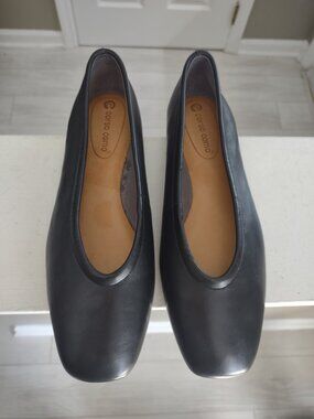 Corso Como black leather flats - soft padded comfortable ballet - NWOT - size 8